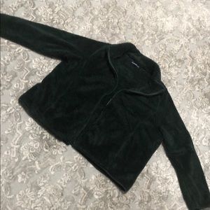 Hunter Green zip up Teddy plus size